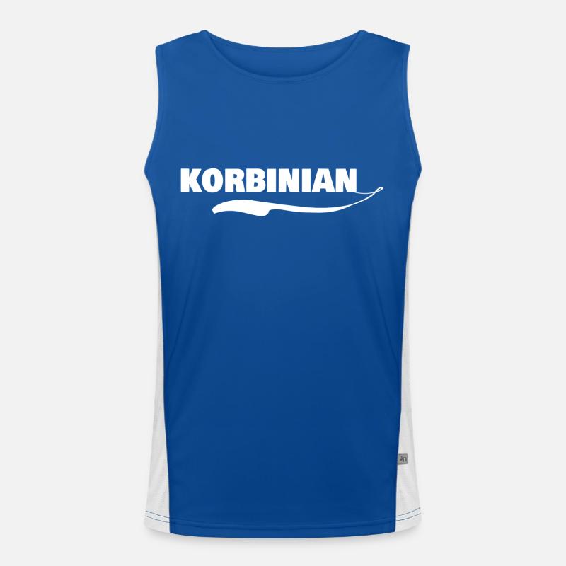 First name korbinian Men's Functional Contrast Tank Top 