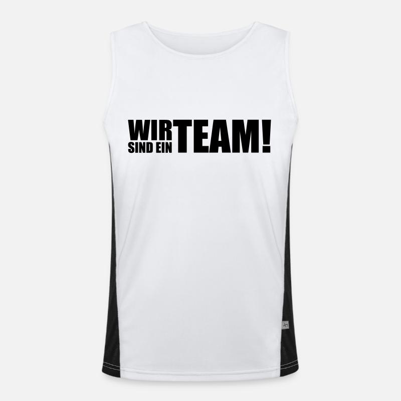Wir sind ein Team! Design Funktionelles Kontrast-Tank Top für Männer 
