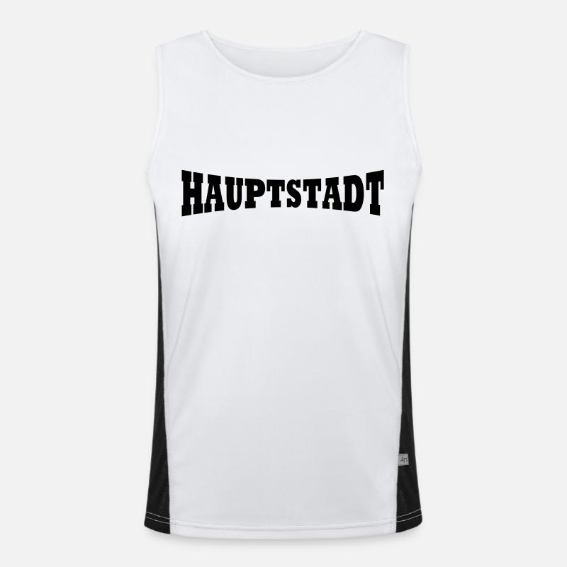 Capital lettering Men's Functional Contrast Tank Top 