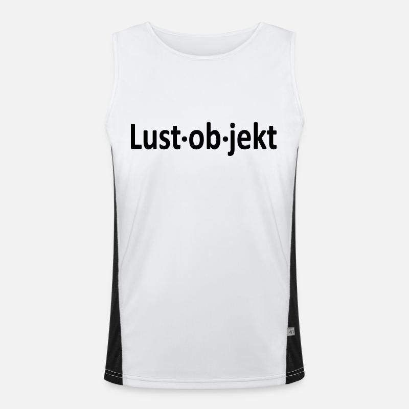 Lustobjekt -Version Rechtschreibung-schwarz Funktionelles Kontrast-Tank Top für Männer 