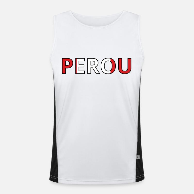 Drapeau Pérou Débardeur respirant contrasté Homme 