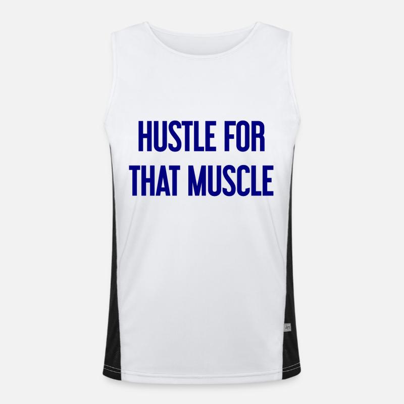Hustle For That Muscle Men's Functional Contrast Tank Top 