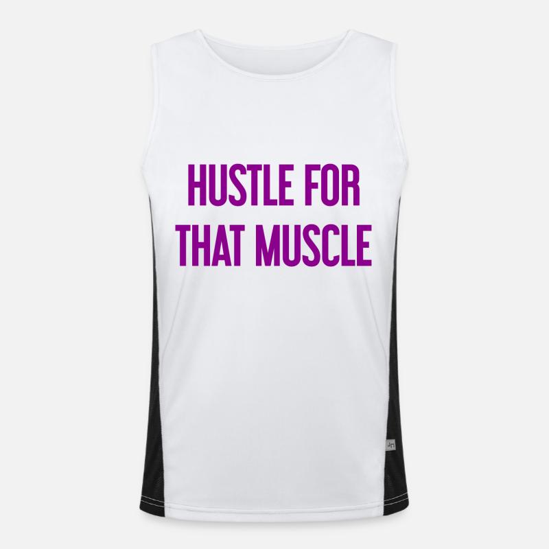Hustle For That Muscle Men's Functional Contrast Tank Top 