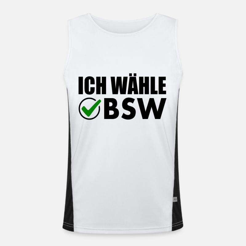 ich wähle bsw Funktionelles Kontrast-Tank Top für Männer 