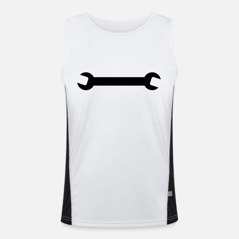 spanner - Men's Functional Contrast Tank Top  - white/black