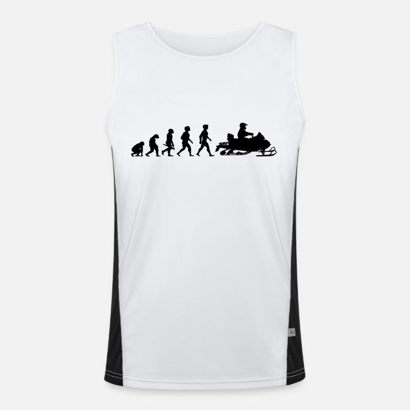 Evolution snowmobile winter snowmobile - Men's Functional Contrast Tank Top  - white/black