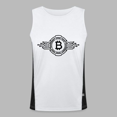 Bitcoin Cypto Logo - Canotta sportiva da uomo in contrasto cromatico 