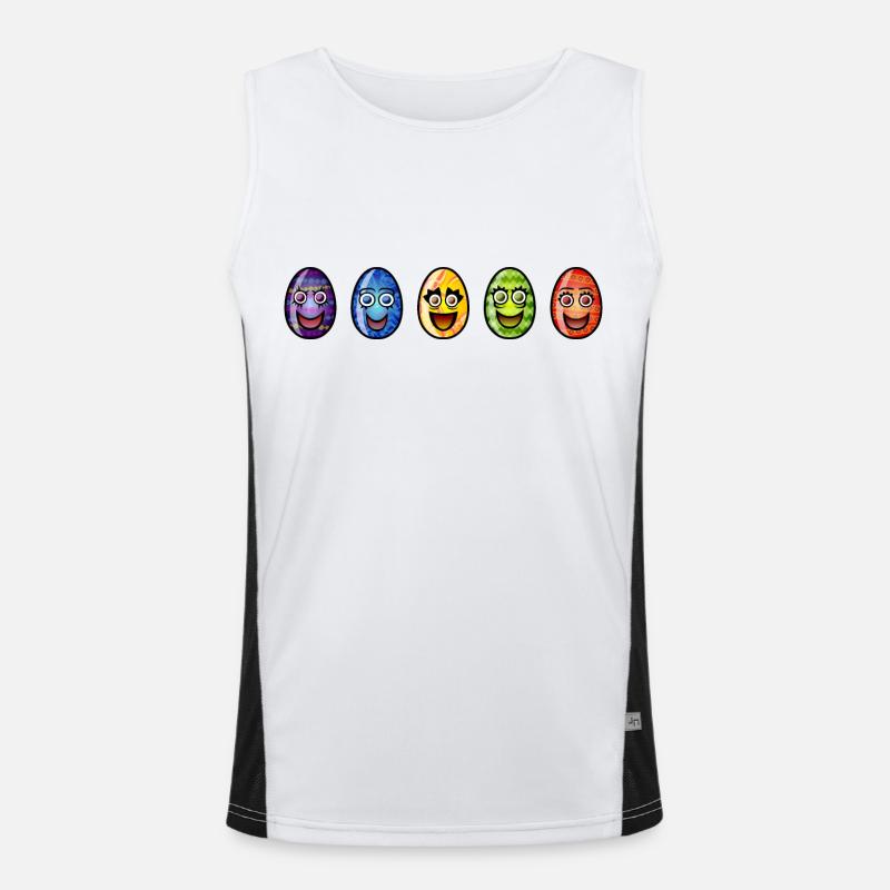 Ostereier Funktionelles Kontrast-Tank Top für Männer 