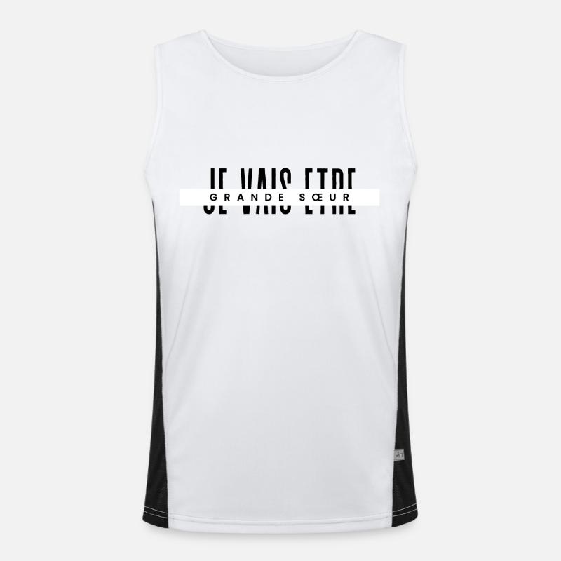 Ich werde eine große Schwester sein Funktionelles Kontrast-Tank Top für Männer 