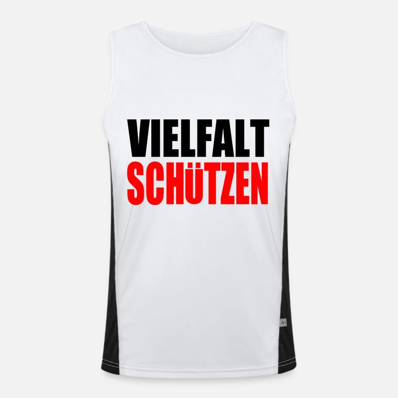 vielfalt schützen Funktionelles Kontrast-Tank Top für Männer 