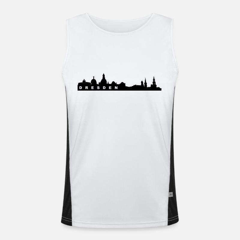 Dresden Skyline Men's Functional Contrast Tank Top 