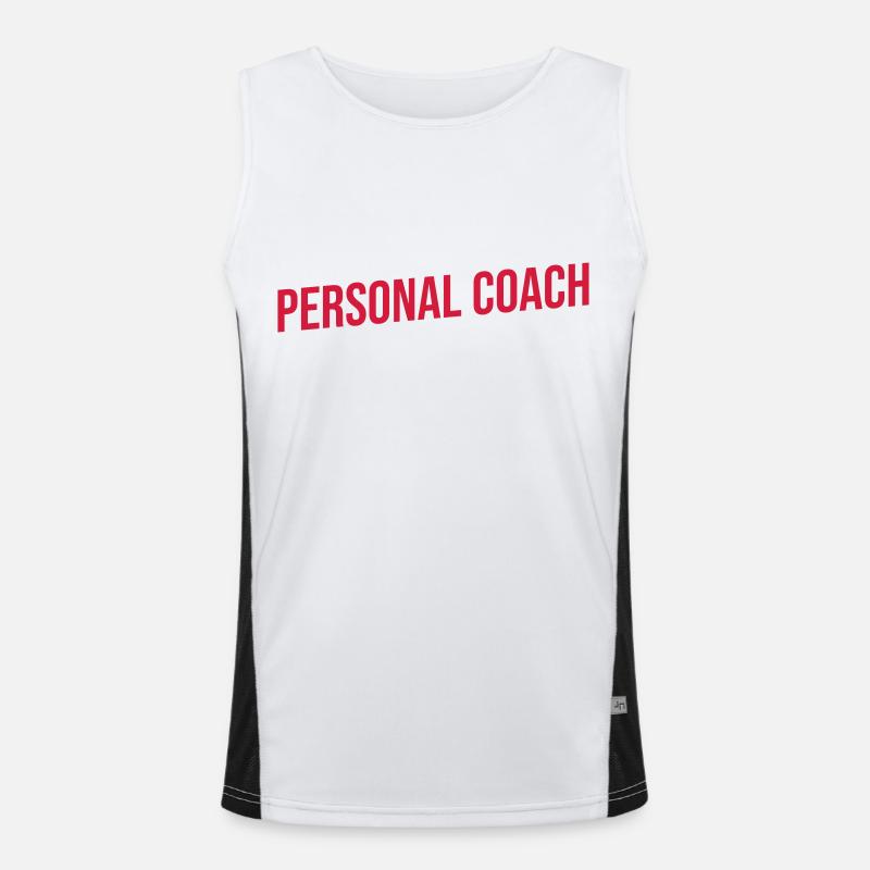 personal coach red Débardeur respirant contrasté Homme 