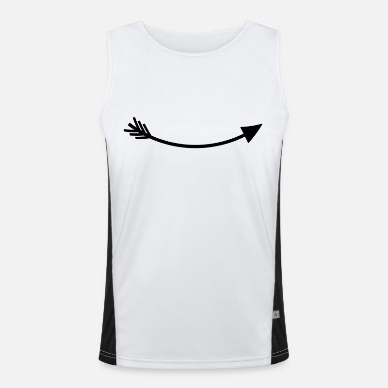 Right arrow - Men's Functional Contrast Tank Top  - white/black