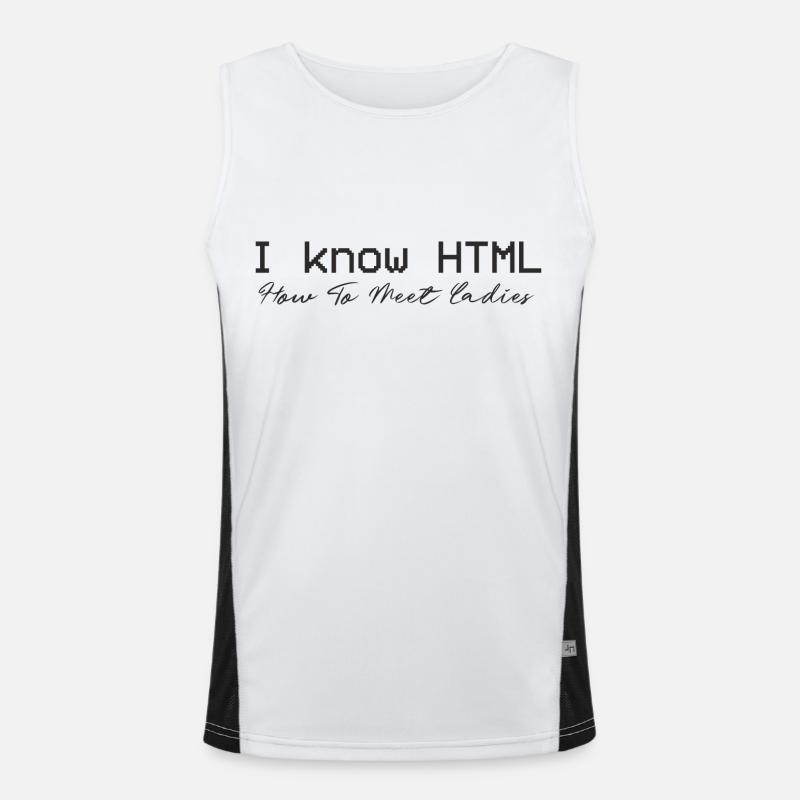 Je connais HTML. Comment rencontrer des dames Débardeur respirant contrasté Homme 