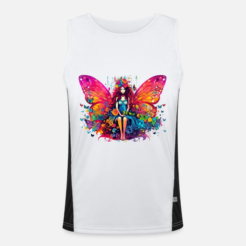 schmetterling Funktionelles Kontrast-Tank Top für Männer 