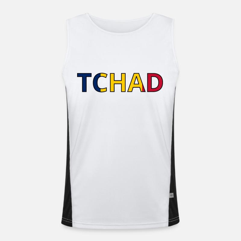 Drapeau Tchad Débardeur respirant contrasté Homme 