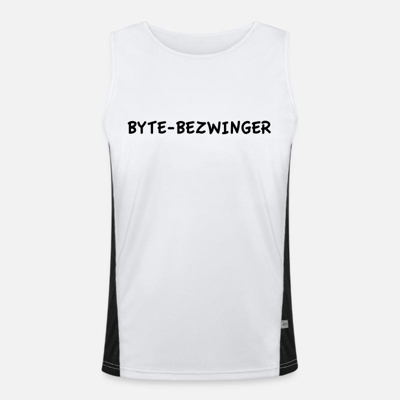 Byte Conqueror - Men's Functional Contrast Tank Top  - white/black
