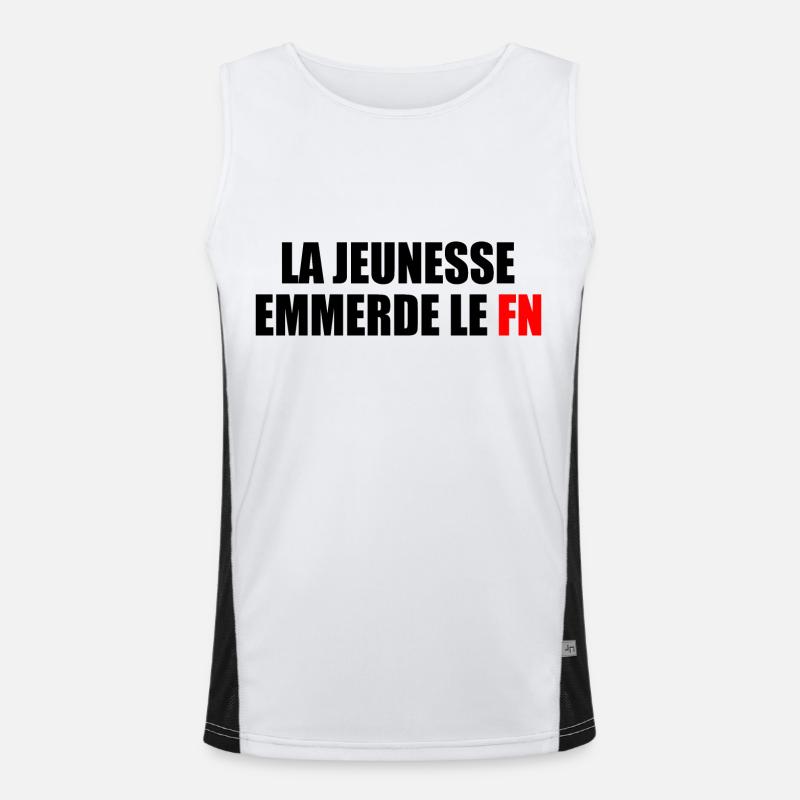 Scheiß auf den Front National Funktionelles Kontrast-Tank Top für Männer 