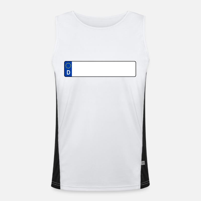 Kennzeichen D Funktionelles Kontrast-Tank Top für Männer 