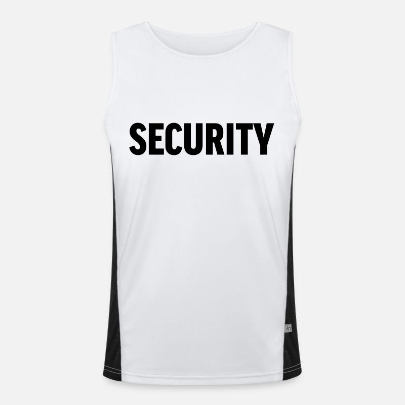Security - Men's Functional Contrast Tank Top  - white/black