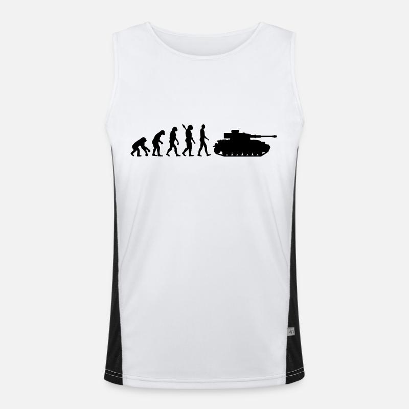 Evolution Tank - Men's Functional Contrast Tank Top  - white/black