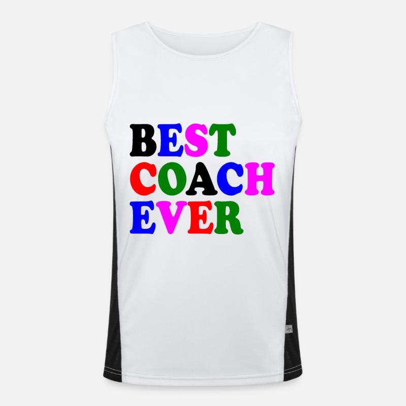 Best coach ever Funktionelles Kontrast-Tank Top für Männer 