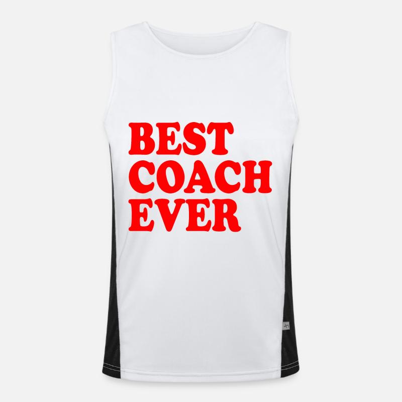 Best coach ever Funktionelles Kontrast-Tank Top für Männer 