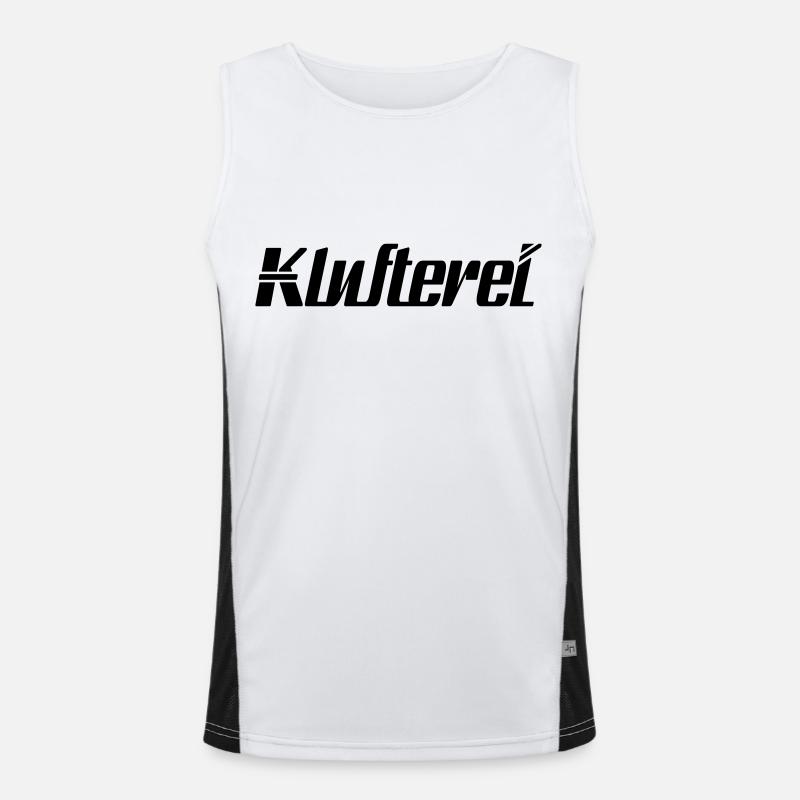 Klufterei Logo Funktionelles Kontrast-Tank Top für Männer 