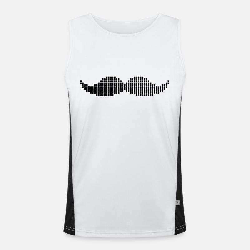 Moustache - Bart Funktionelles Kontrast-Tank Top für Männer 