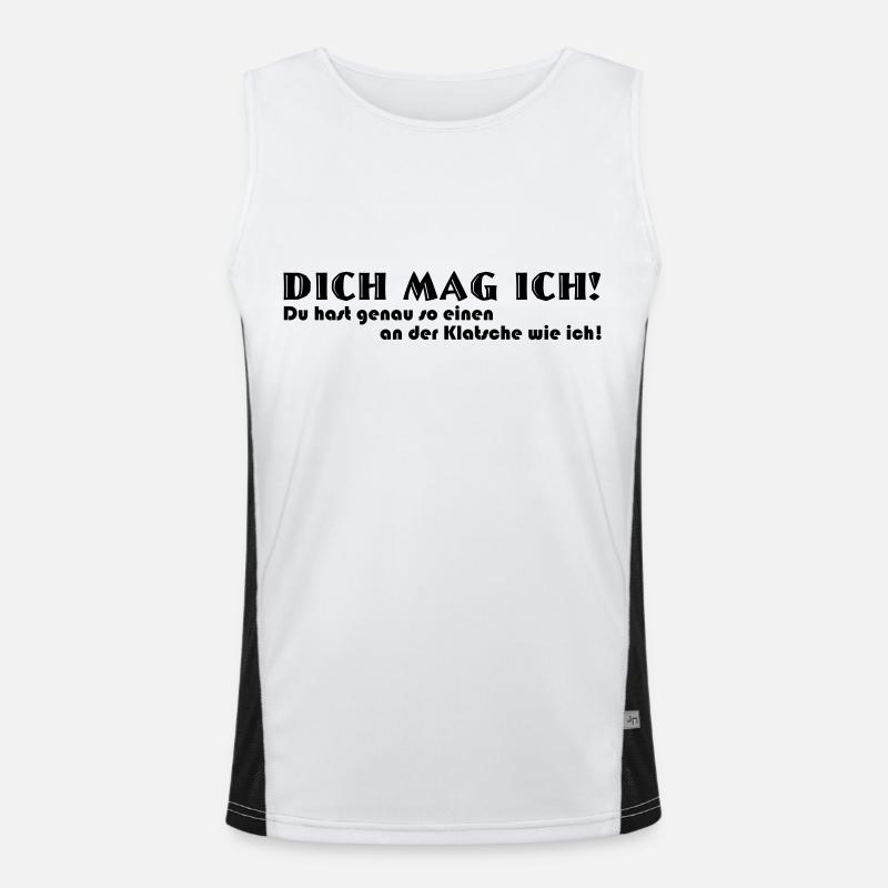 Dich mag ich Funktionelles Kontrast-Tank Top für Männer 
