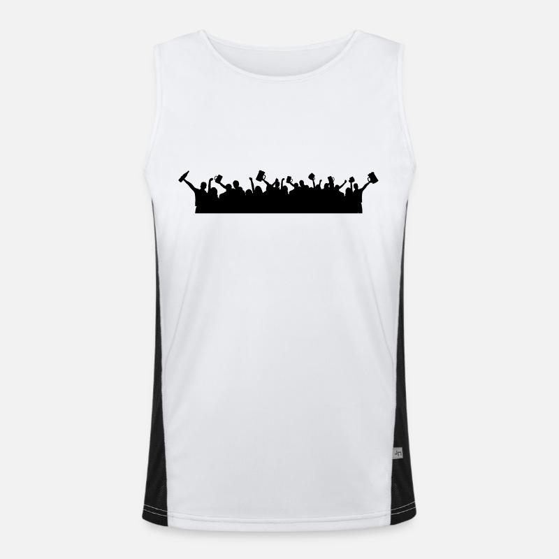 Menschen - Jubel und Bier Funktionelles Kontrast-Tank Top für Männer 
