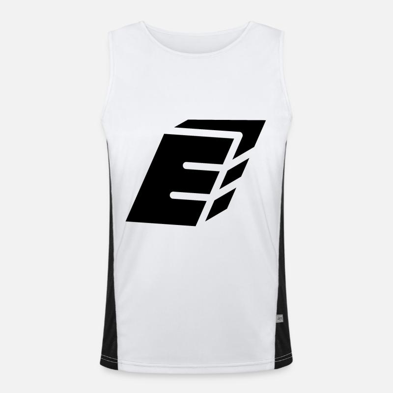 Abstract E letter Men's Functional Contrast Tank Top 