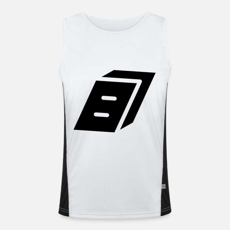 Abstract Nummer 8 Funktionelles Kontrast-Tank Top für Männer 