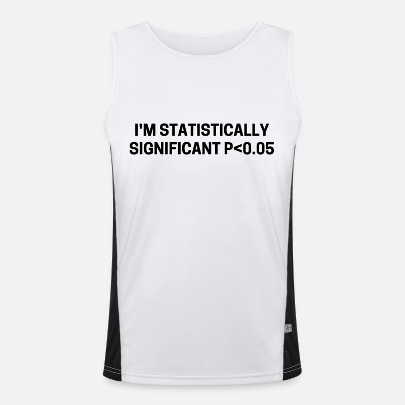 Ich bin statistisch signifikant p<0,05 Funktionelles Kontrast-Tank Top für Männer 