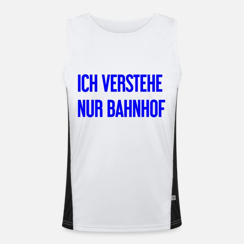 I only understand train station Men's Functional Contrast Tank Top 