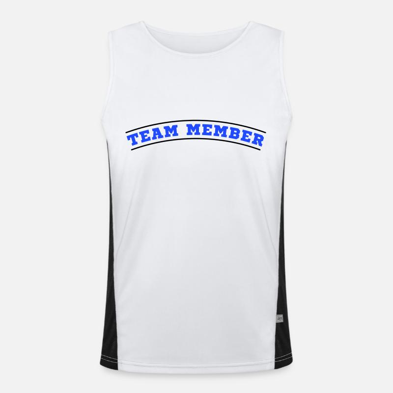 team member design Funktionelles Kontrast-Tank Top für Männer 