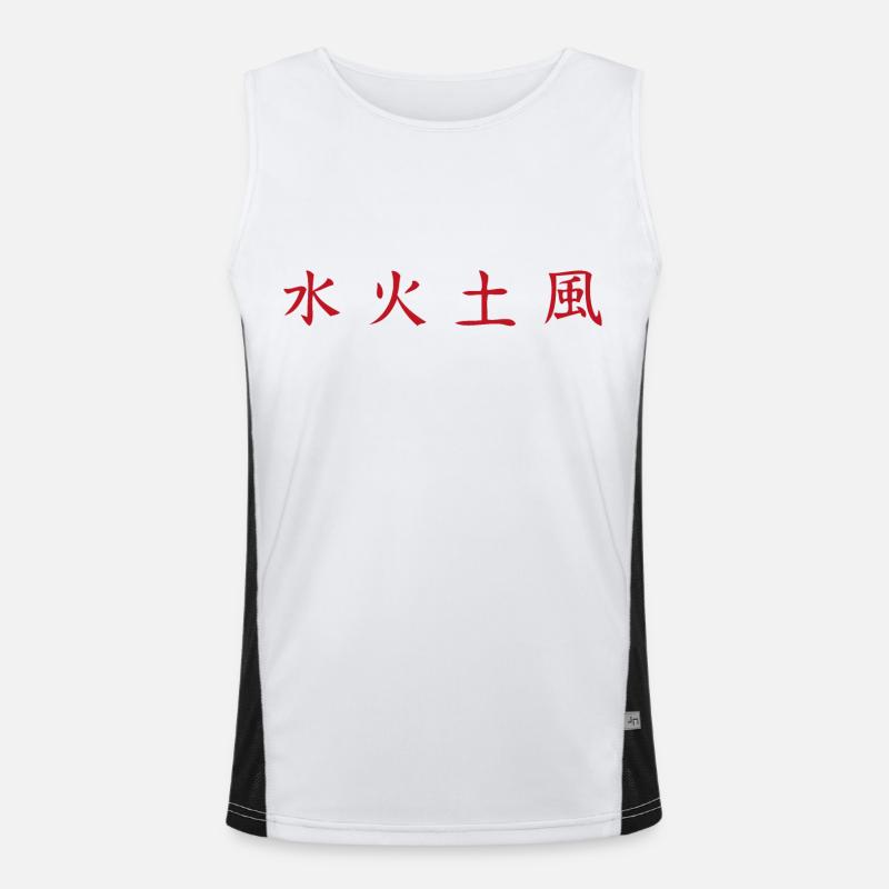 Elements Shirt: Water, Fire, Earth, Wind Men's Functional Contrast Tank Top 