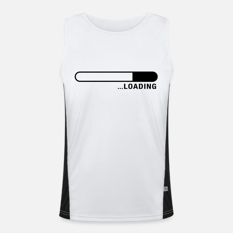 loading_balken_f1_ - Men's Functional Contrast Tank Top  - white/black
