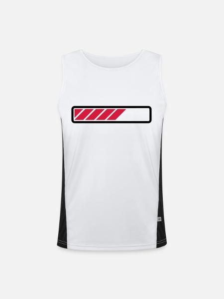 Loading bar - Men's Functional Contrast Tank Top - white/black