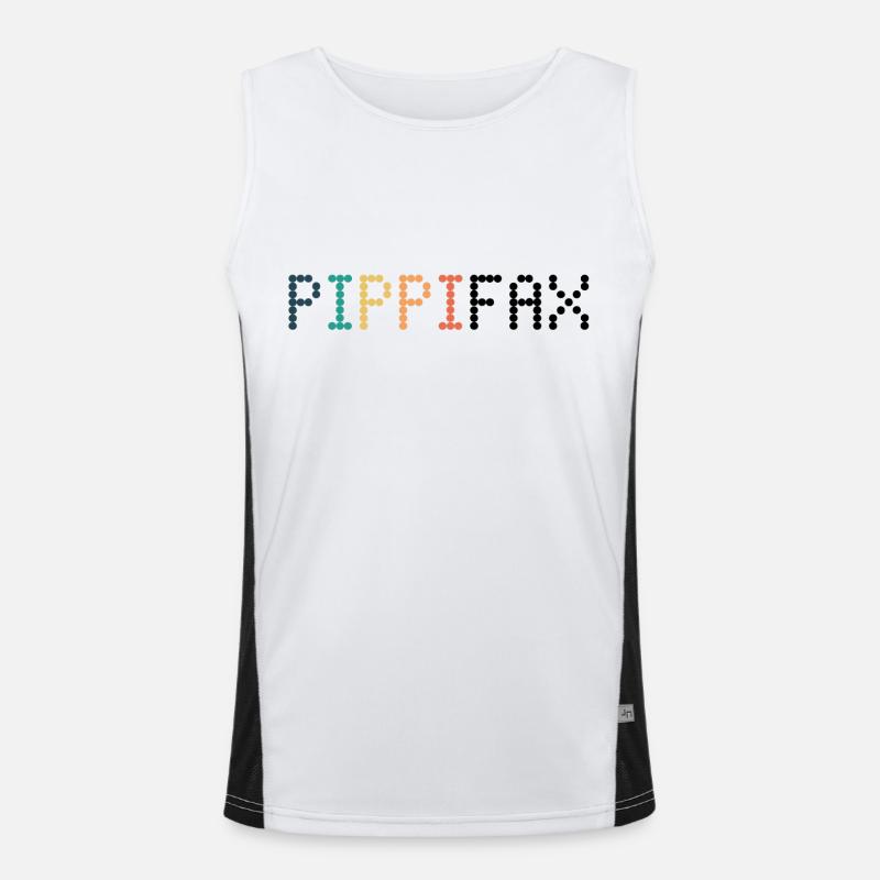 Pippifax – Verspieltes Design mit bunten Dots Funktionelles Kontrast-Tank Top für Männer 