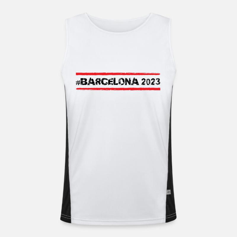 Barcelona 2023 Funktionelles Kontrast-Tank Top für Männer 