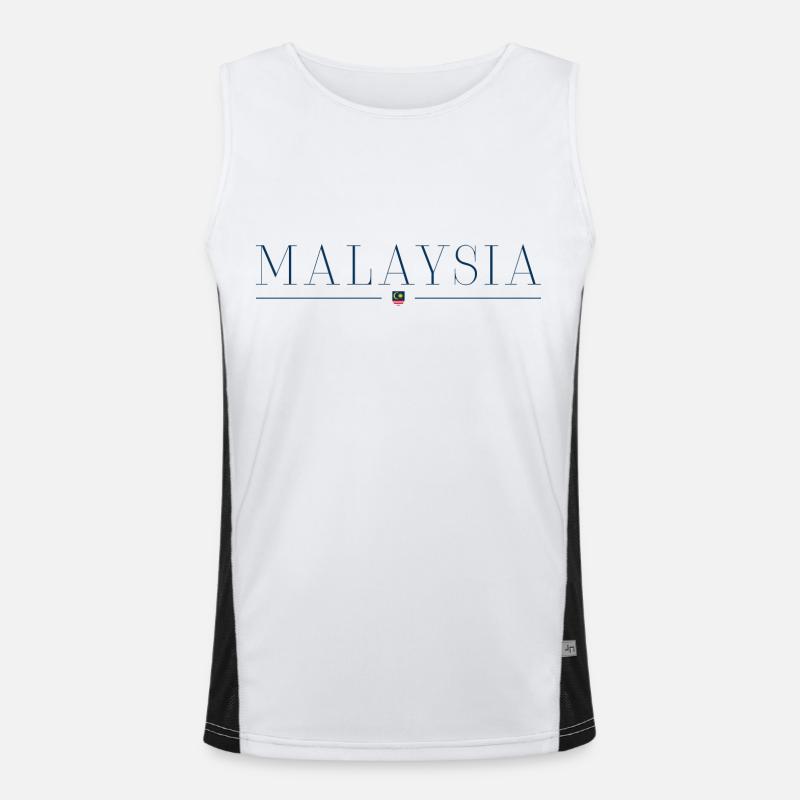 I love Malaysia Men's Functional Contrast Tank Top 