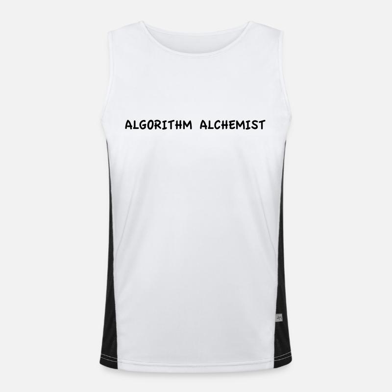 Algorithim Alchemist - Men's Functional Contrast Tank Top  - white/black