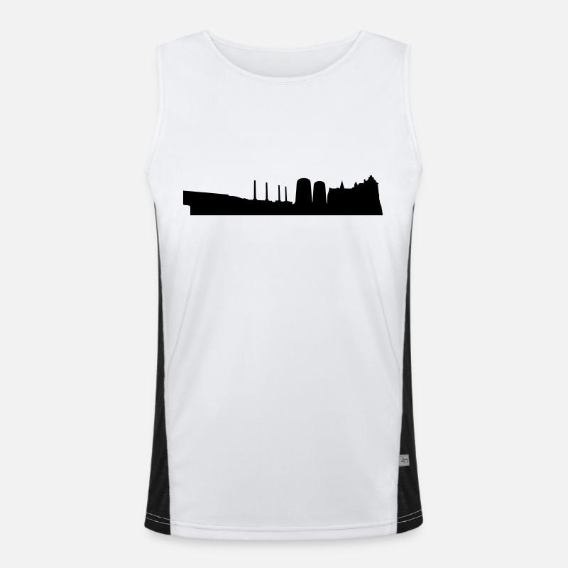 Wolfsburg Skyline - Men's Functional Contrast Tank Top  - white/black