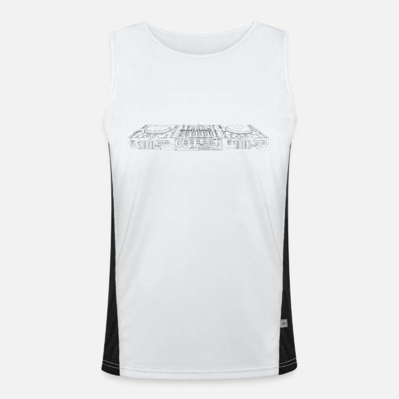 CDJ 1000 Configuration DJ Débardeur respirant contrasté Homme 