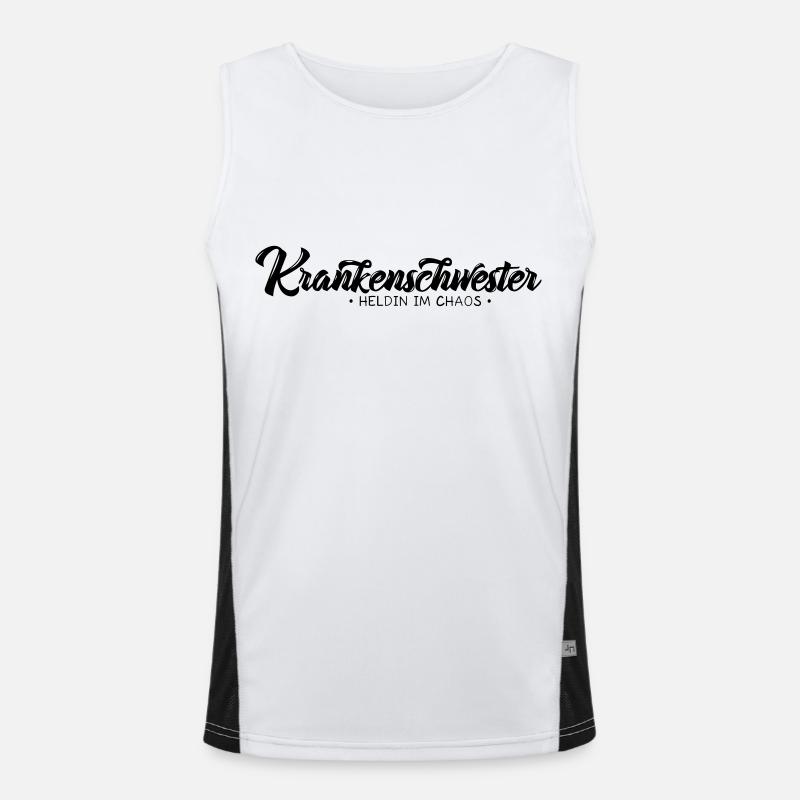 Krankenschwester Funktionelles Kontrast-Tank Top für Männer 