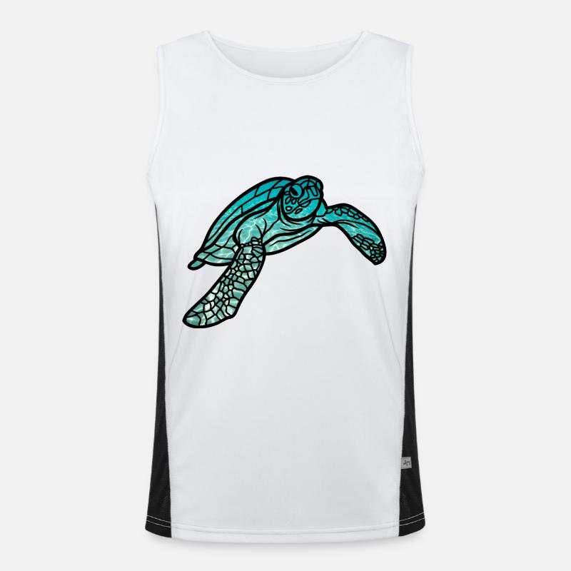 Sea turtle Men's Functional Contrast Tank Top 