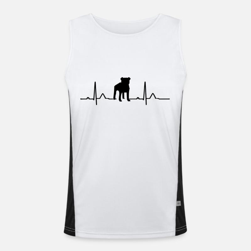 Hundeherz Funktionelles Kontrast-Tank Top für Männer 