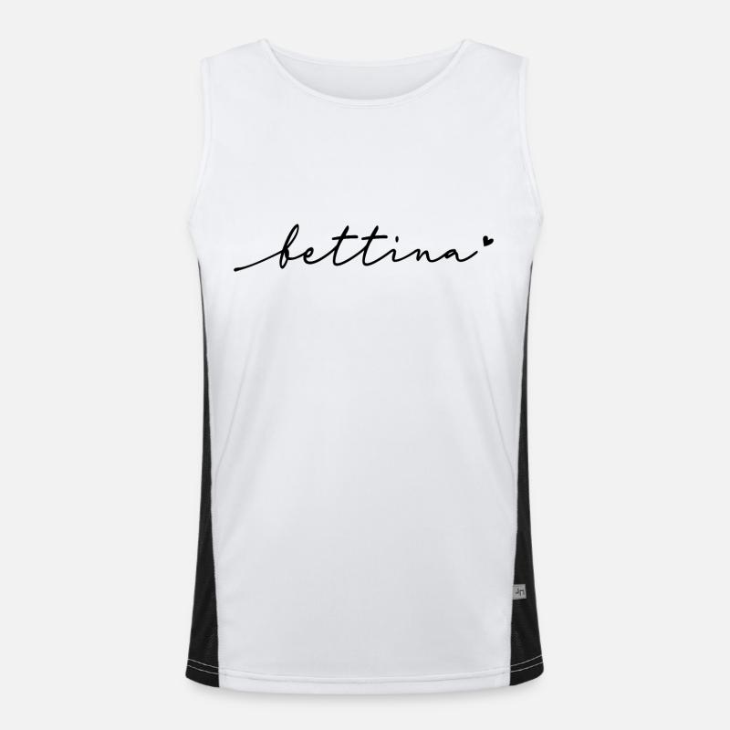 Bettina Cursive Name Men's Functional Contrast Tank Top 