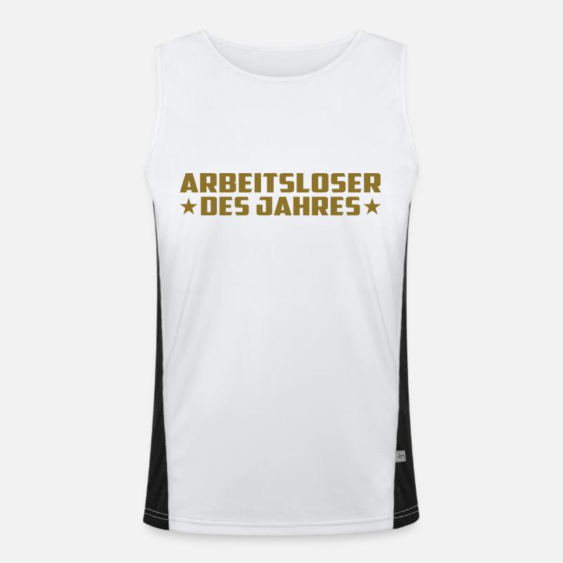 Arbeitsloser - Arbeitslose - Arbeit - Arbeitslos Funktionelles Kontrast-Tank Top für Männer 